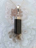 Pendentif Tourmaline noire et Argent 925 - Pierre pour Éloigner les énergies négatives - SOLYA