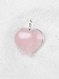 Pendentif coeur Quartz rose & Argent 925 | Pierre pour l'amour & la douceur | Magasin de pierres ethiques & naturelles en Belgique