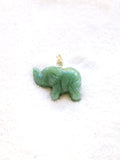 Pendentif elephant Aventurine | Pierre pour avancer avec confiance | SOLYA | Bijoux, cristaux, pierres & minéraux | Pierres éthiques et naturelles en Belgique