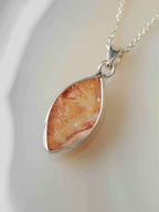 Pendentif en Quartz denditique du Brésil  & Argent 925 - Pierre pour se lier à la beauté & à la  force de la Terre - SOLYA