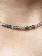 Perles Agate mousse | Pierre pour se reinventer | SOLYA | Pierres ethiques et naturelles en Belgique | Boutique belge | Bijoux, cristaux et mineraux