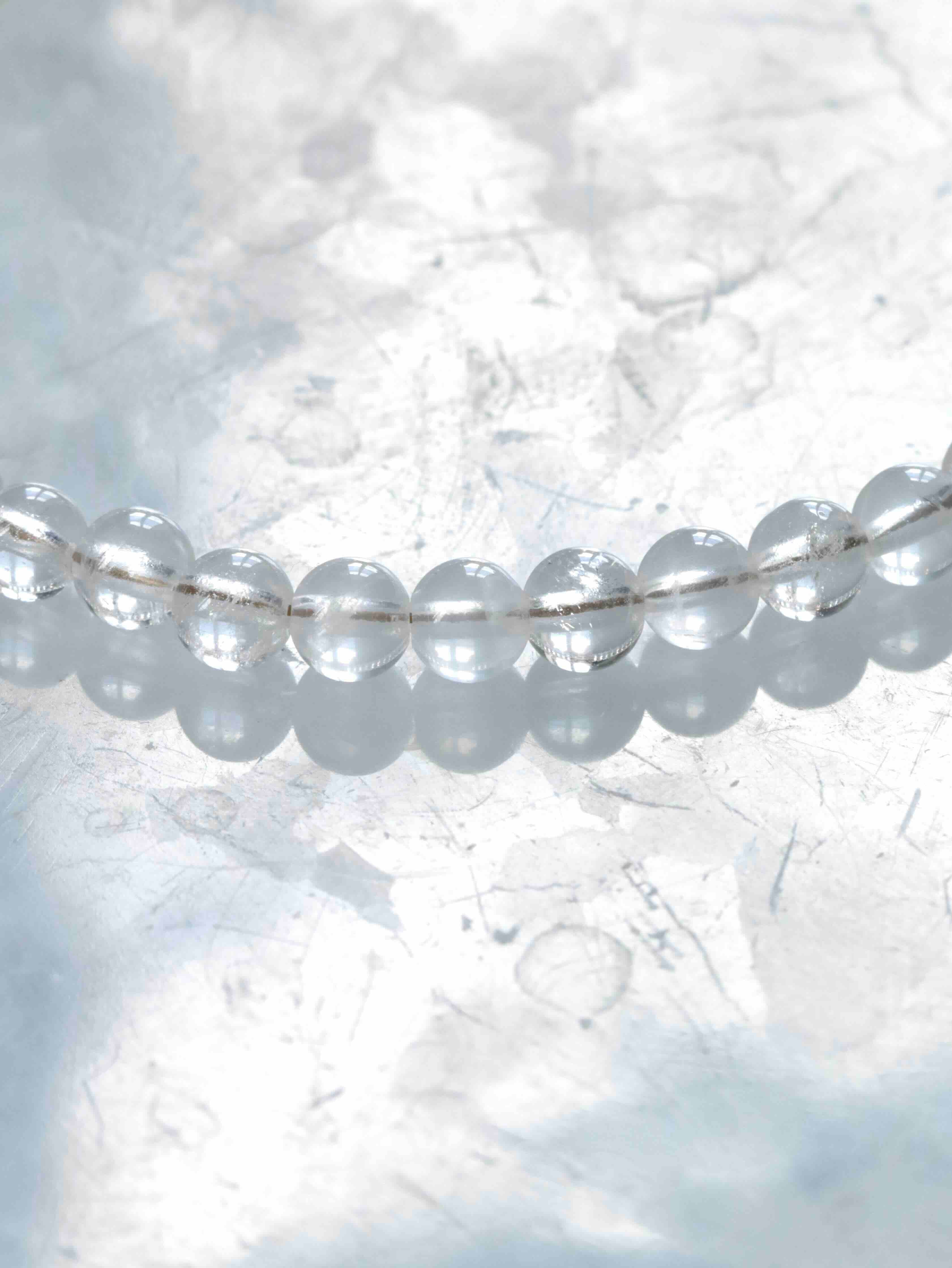 Perles de Cristal de Roche polies 4 mm, pierre naturelle pour se recentrer sur son intention – SOLYA