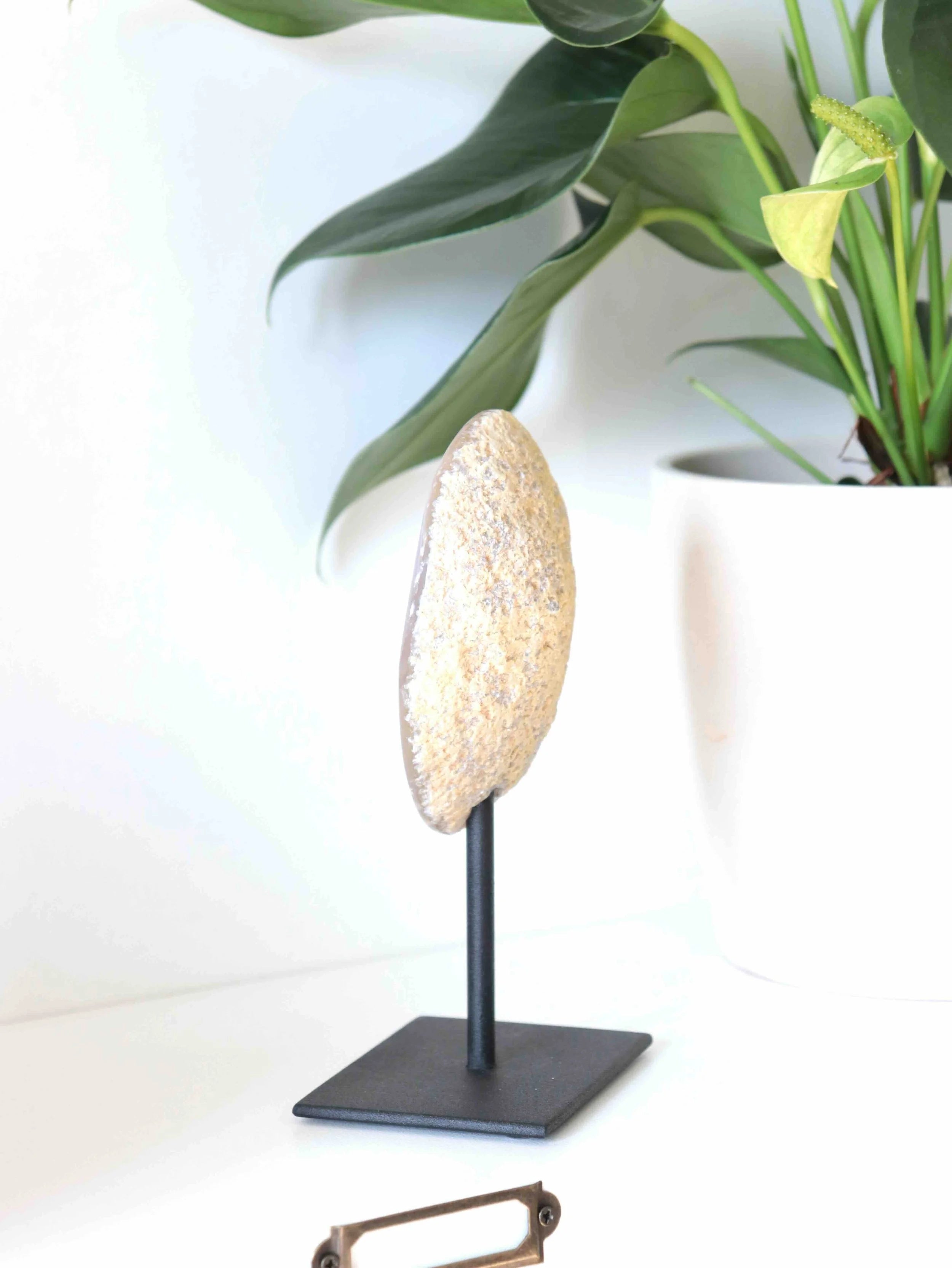 Petite Agate sur pied | Pierre pour le courage et la chance | SOLYA | Bijoux, cristaux & minéraux en Belgique | Eshop de pierres ethiques & naturelles | Sélectionnees par une gemmologue