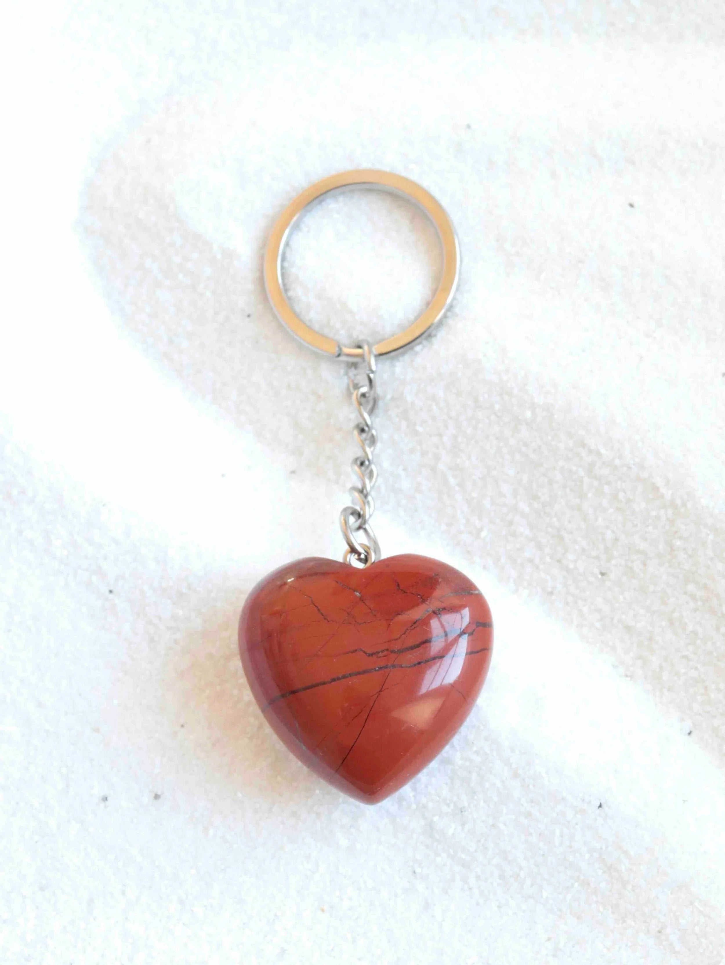 Porte cle Jaspe rouge | Pierre pour prendre sa place | SOLYA | Pierres ethiques et naturelles en Belgique | Bijoux, cristaux et mineraux 