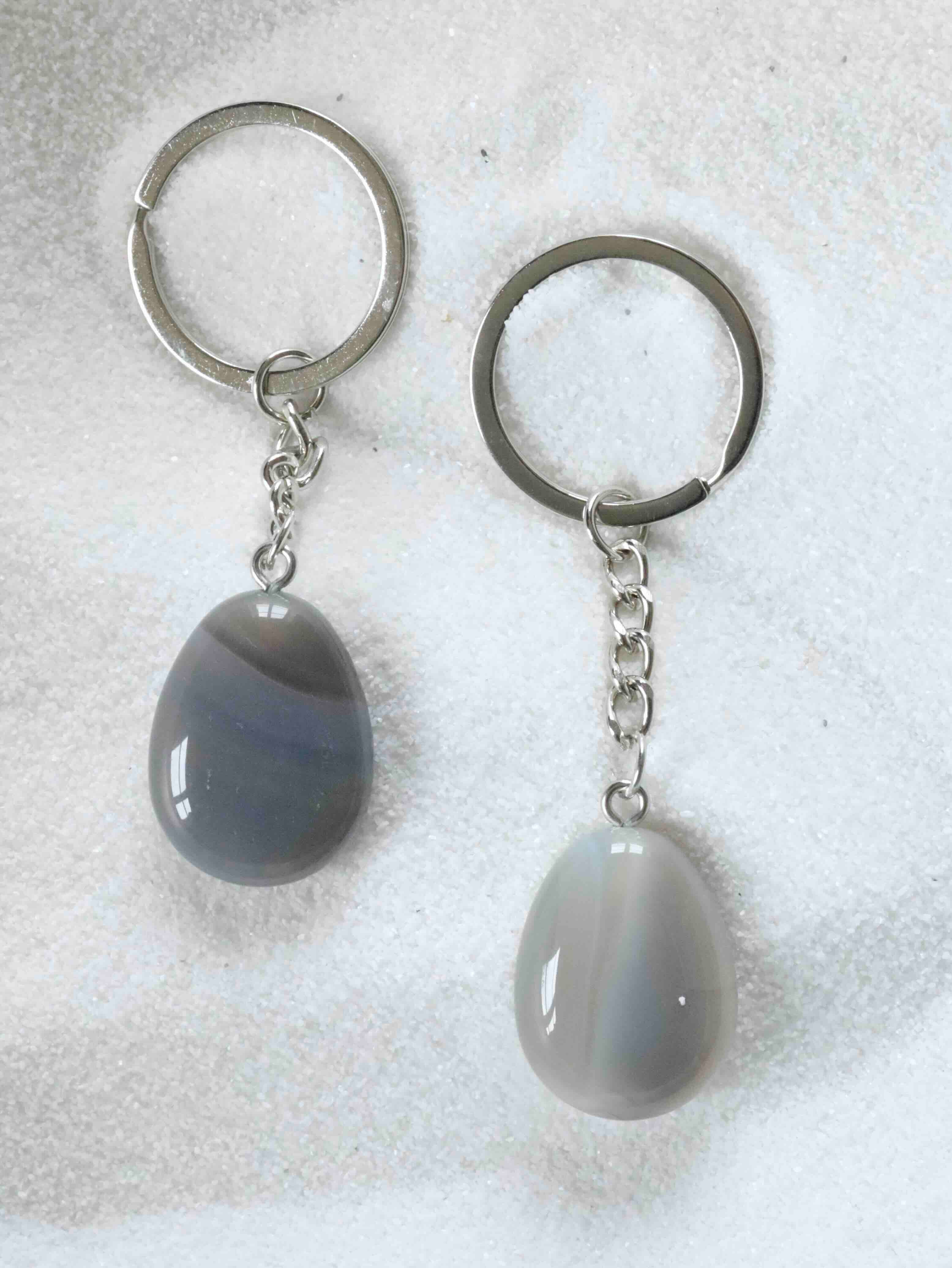 Porte cle en Agate | Pierre pour le courage et la chance | SOLYA | Bijoux, Cristaux et mineraux en Belgique | Boutique de pierres naturelles et ethiques