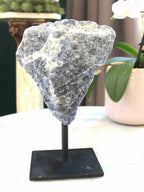 Sodalite sur pied du Brésil - Pierre pour clarifier ses pensées - Boutique de bijoux, cristaux et mineraux en Belgique