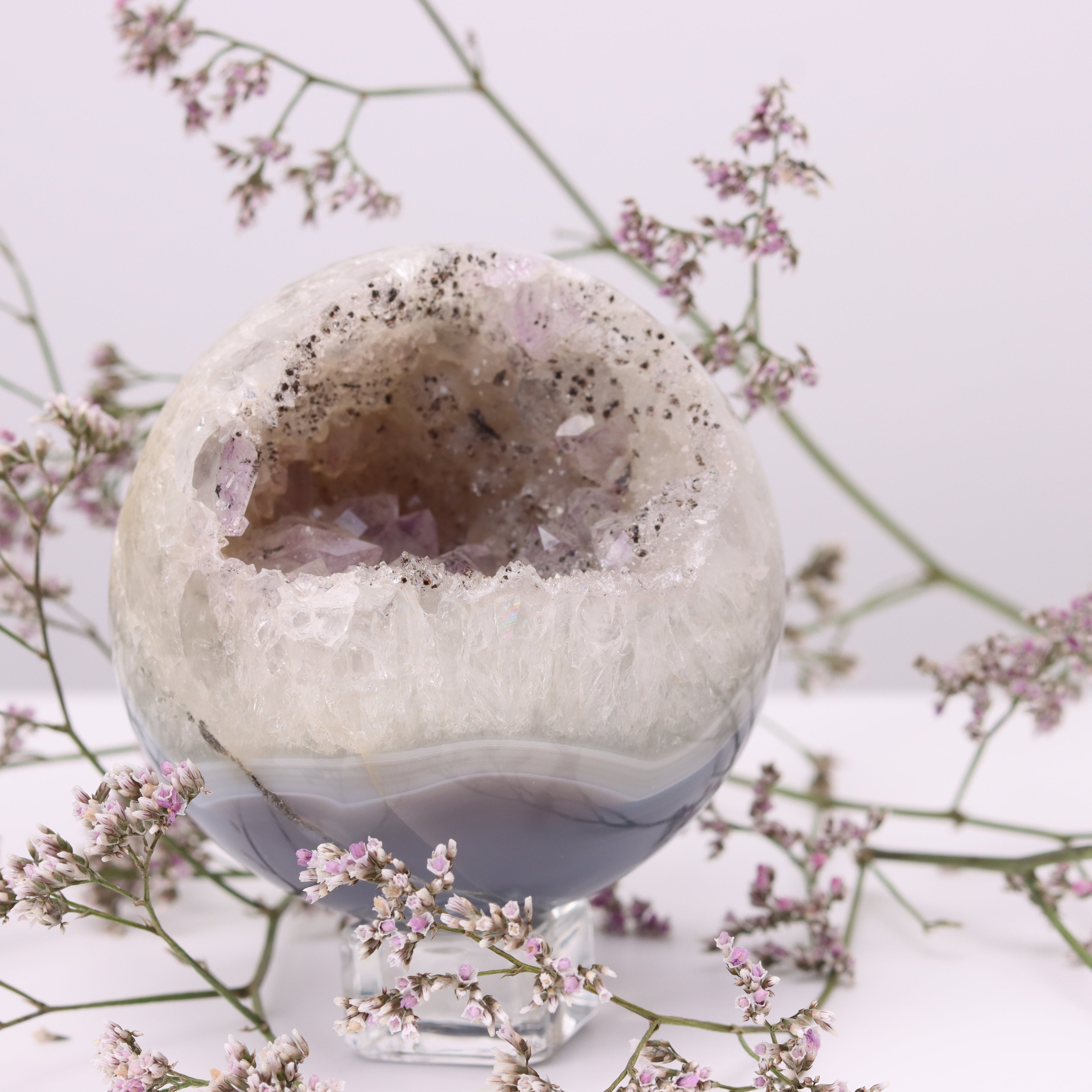 Sphère d'Agate l SOLYA l Bijoux, Cristaux & Minéraux