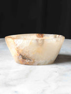 Bol en agate fleurie face avant – pierre naturelle translucide aux inclusions uniques – boutique SOLYA Belgique